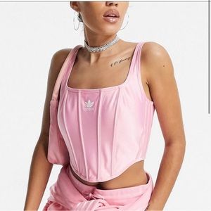 NWT Pink Adidas Satin Corset